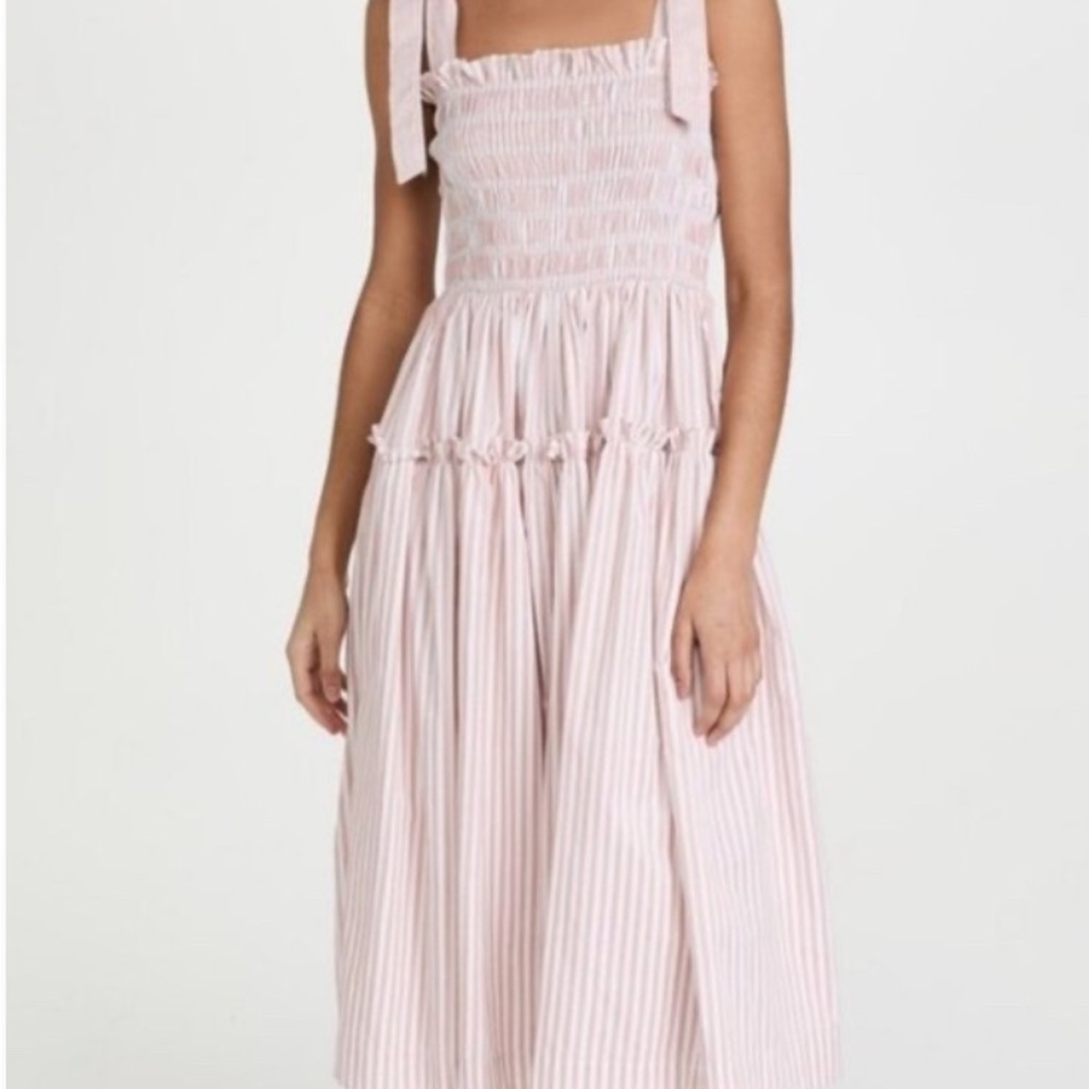En Saison Peach and Cream Striped Top
